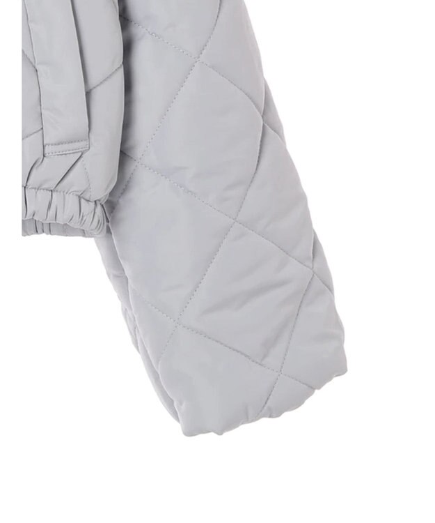 earth music&ecology ファーカラーブルゾン Grayish Blue