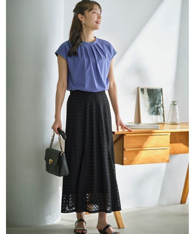 ANY SIS 【洗える】レースマーメイド スカート ブラック