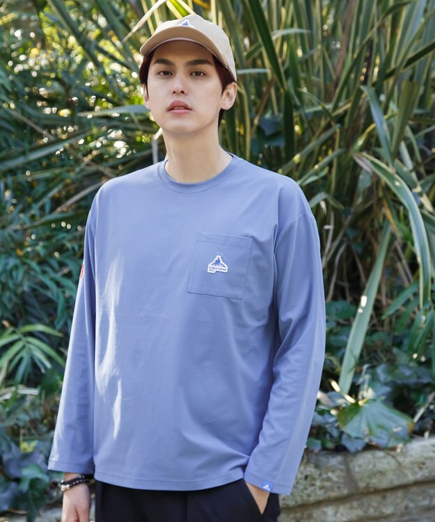 SHARE PARK MENS 【UVケア・吸水速乾・ストレッチ・軽量 】エンブレムTシャツ（L・XLサイズ） ブルー系