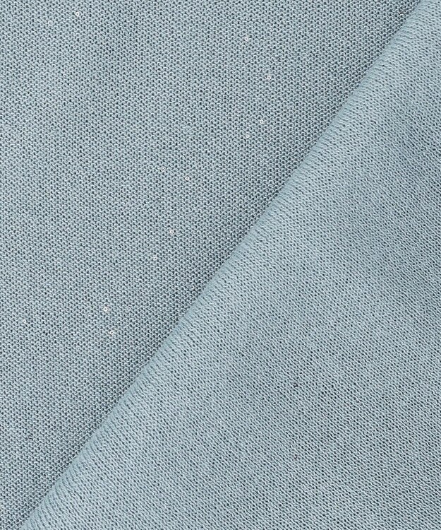 自由区 L ファインゲージスパングルプルオーバー ニット サックス