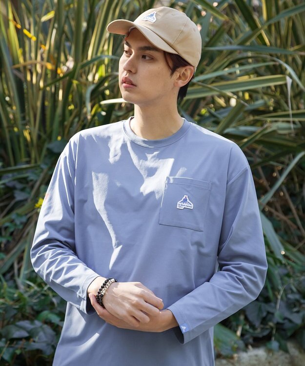 SHARE PARK MENS 【UVケア・吸水速乾・ストレッチ・軽量 】エンブレムTシャツ（L・XLサイズ） ブルー系