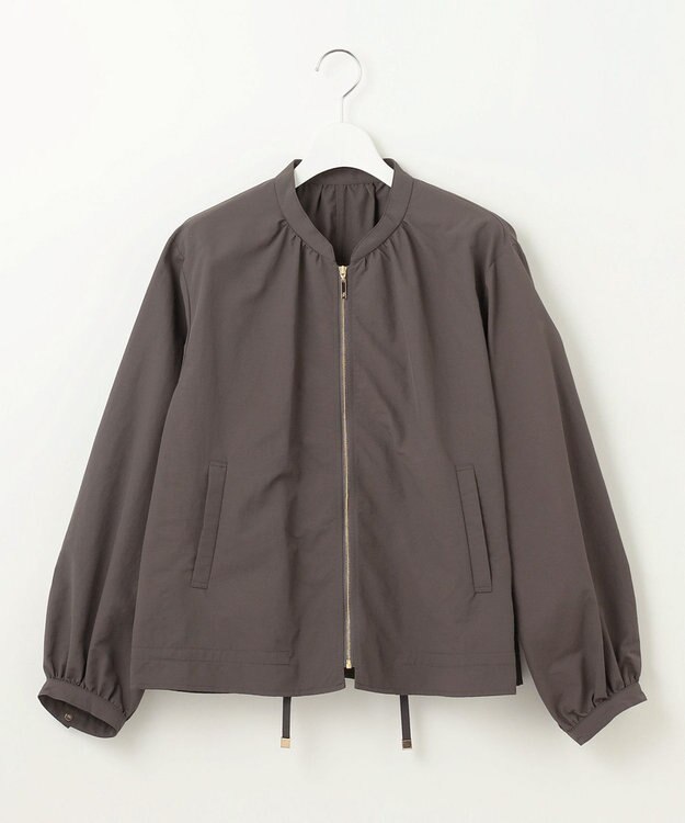 自由区 【撥水加工・UVケア・洗える】ライトグログラン ブルゾン スレート