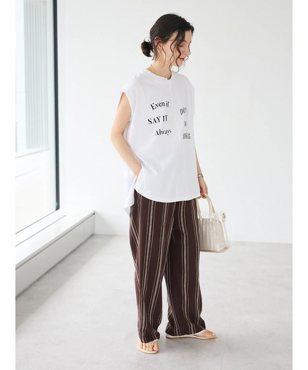 CRAFT STANDARD BOUTIQUE リメイクロゴノースリーブTee Off White