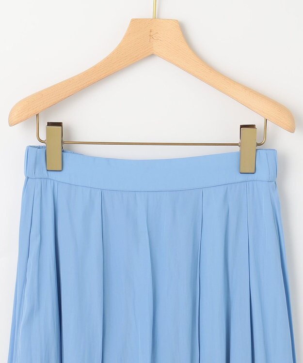 組曲 【大人気シリーズ】ギャザーライトデシン スカート サックスブルー系