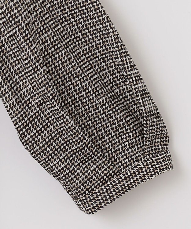 J.PRESS LADIES L チェックプリント スリットフリルネック カットソー ネイビー系5