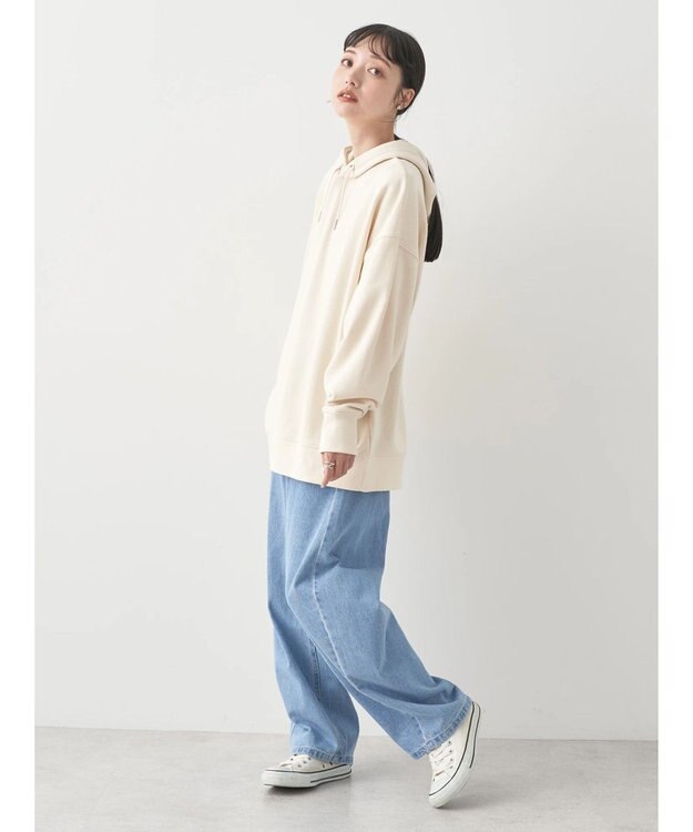 earth music&ecology スウェットルーズパーカー Ivory