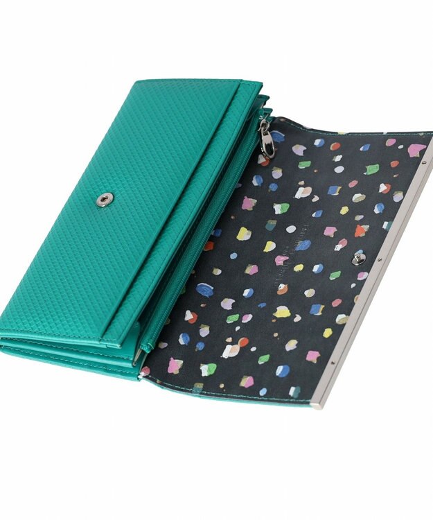tsumori chisato CARRY クロスエンボス 長財布 グリーン