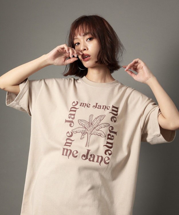 Green Parks ｍｅ　Ｊａｎｅ／プリントＢＩＧＴシャツ Beige