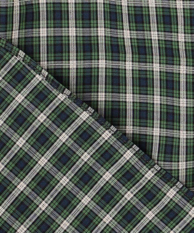 J.PRESS MEN ドビー マルチチェック シャツ グリーン系3