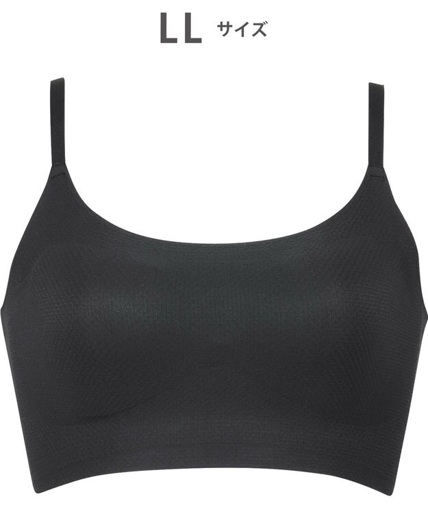 WACOAL 【GOCOCi ゴコチ】 ノンワイヤーブラ ハーフトップ ベタつきにくく乾きやすい 通気性がよい 立体的なバストシルエット ブラトップ レディース CGG271 /ワコール ブラック