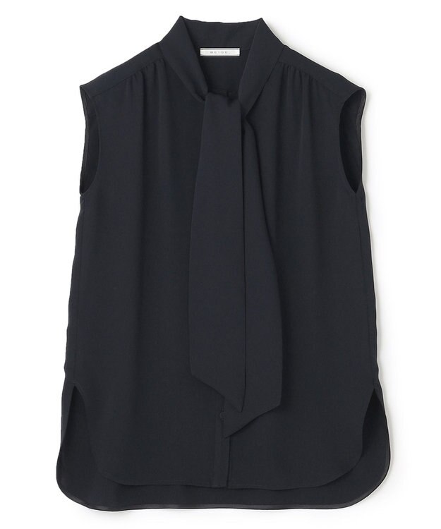 BEIGE， 【WEB＆一部店舗限定】ZEKOLVA / ボウタイブラウス Navy