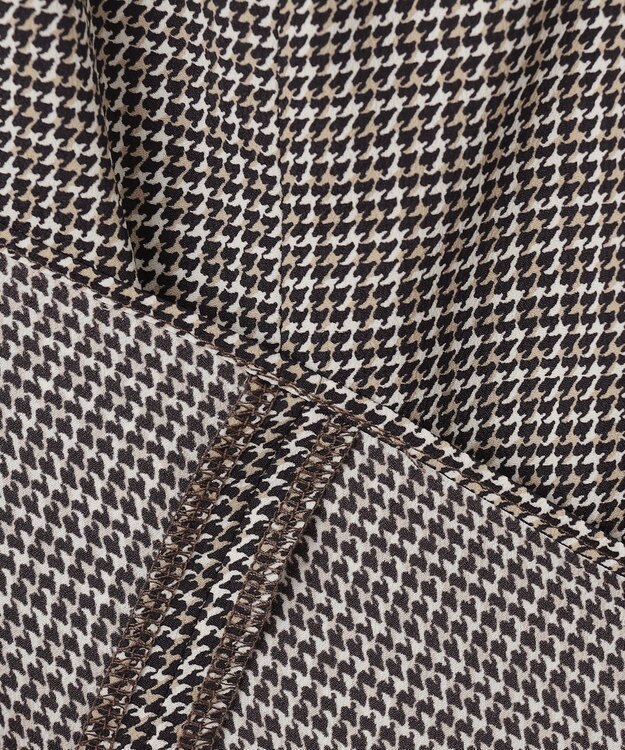 J.PRESS LADIES L チェックプリント スリットフリルネック カットソー ネイビー系5