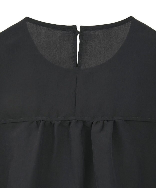 CRAFT STANDARD BOUTIQUE 布帛ウエストギャザー切替チュニック Black