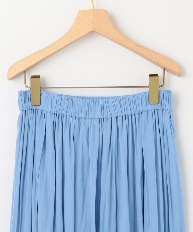 組曲 【大人気シリーズ】ギャザーライトデシン スカート サックスブルー系