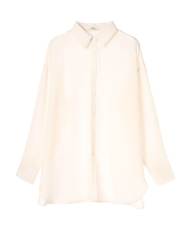 earth music&ecology シアーボーイズライクシャツ Off White