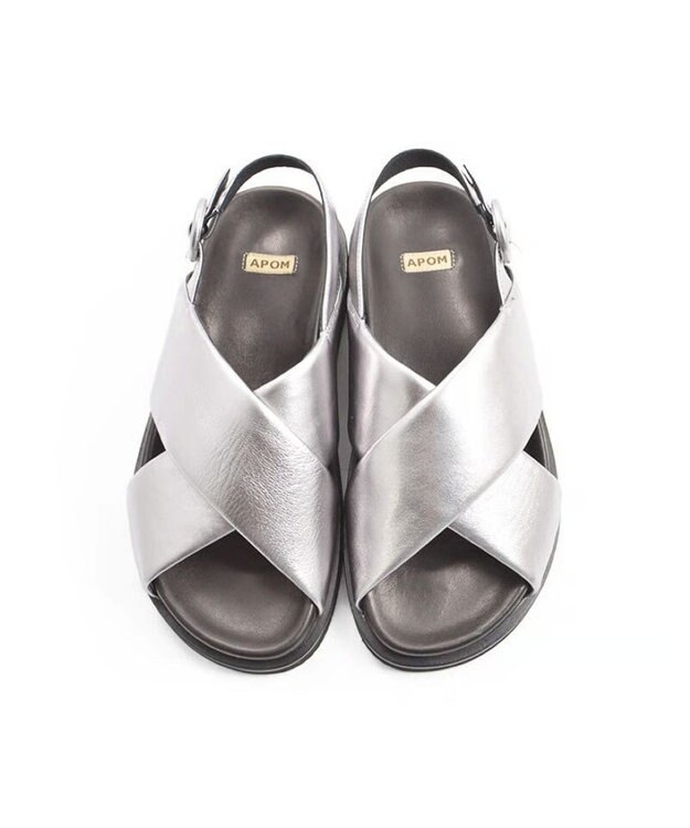 APOM クロスストラップサンダル25 シルバー