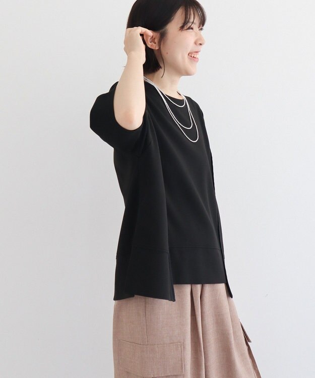 Green Parks テープパイピングリップルプルオーバー Black