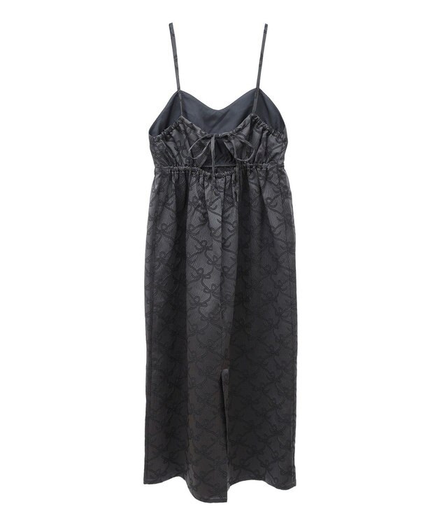 Green Parks ・ＳＵＧＡＲＳＰＯＯＮリボンジャカードキャミワンピ Charcoal Gray