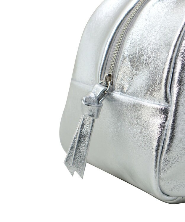 FOLNA RD ホイルレザーボストンバッグ S-SIZE シルバー