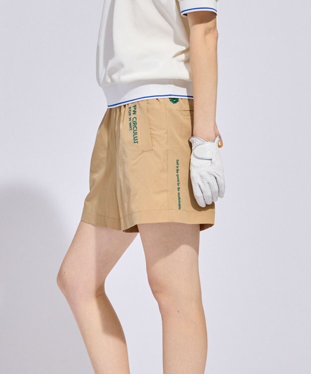 PW CIRCULUS 【WOMEN】ギャザリングショーツ ゴルフウェア レディース ベージュ系