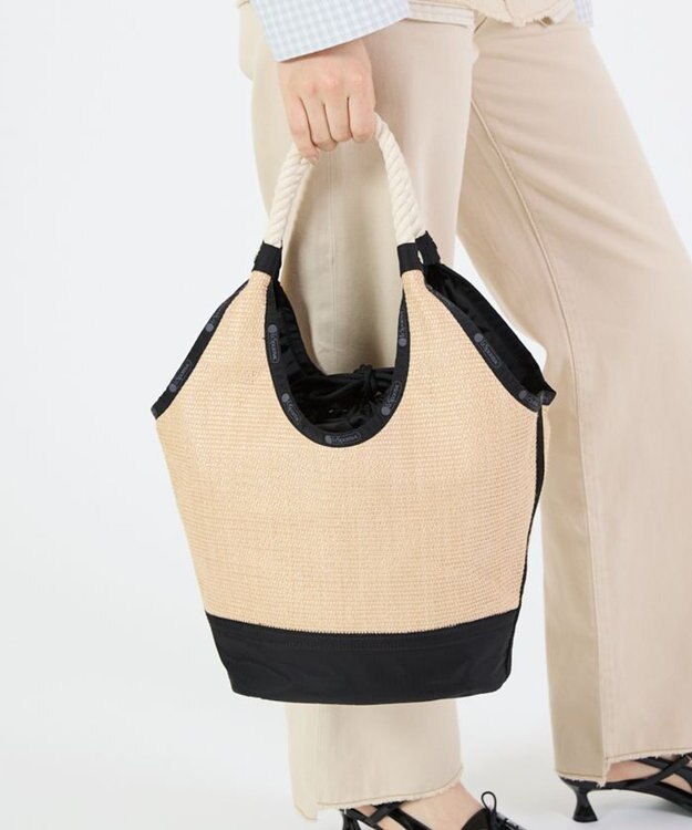 LeSportsac LG DIAMOND TOTE/ブラックラフィア ブラックラフィア