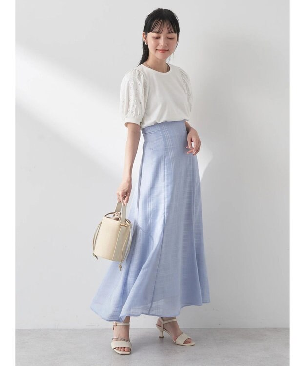 earth music&ecology フラワーレースプルオーバー Ivory