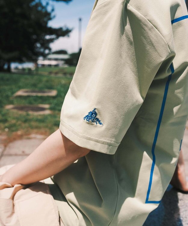 SHARE PARK LADIES 【UVカット・吸水速乾・ストレッチ・軽量 】バックプリントポケットTシャツ（S・Mサイズ） 黄緑系