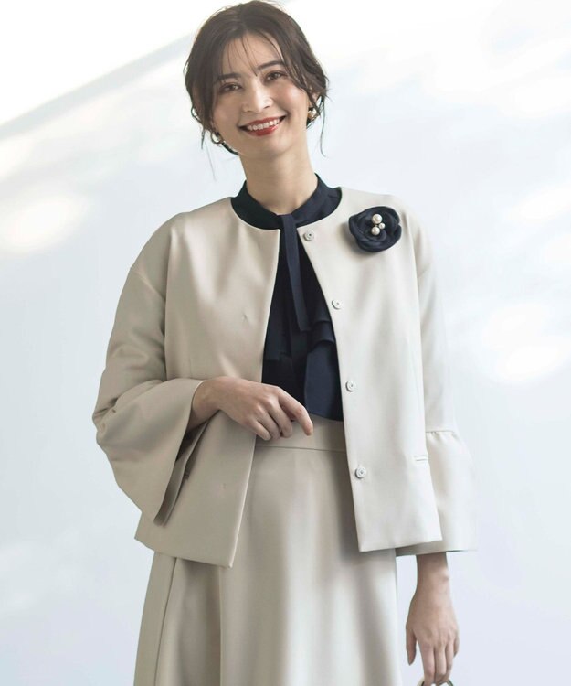 組曲 エアリーフラワーパールコサージュ ネイビー系