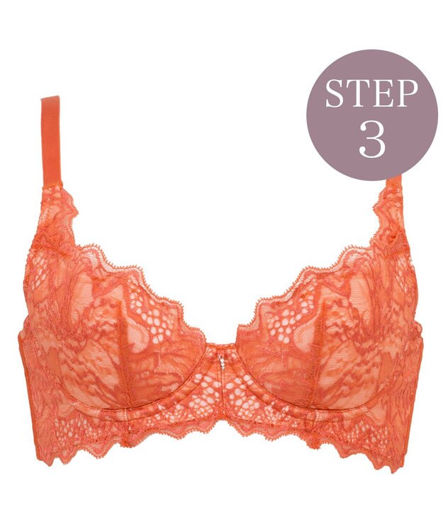 BRADELIS New York 【BRADELIS New York / 育乳STEP3 持ち上げる】ヴィオラステップ3ブラ24S1 オレンジ