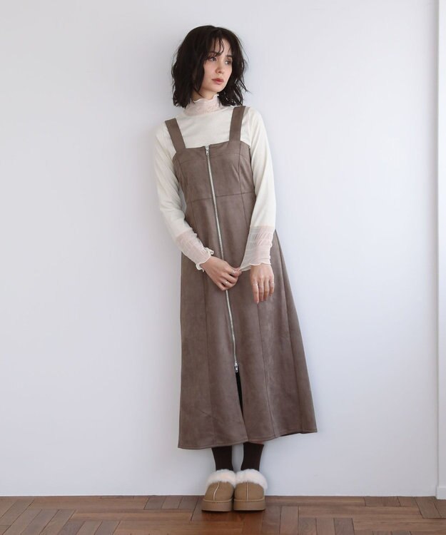 Green Parks ・ＥＬＥＮＣＡＲＥ　ＤＵＥ　スエードポンチジャンスカ Brown