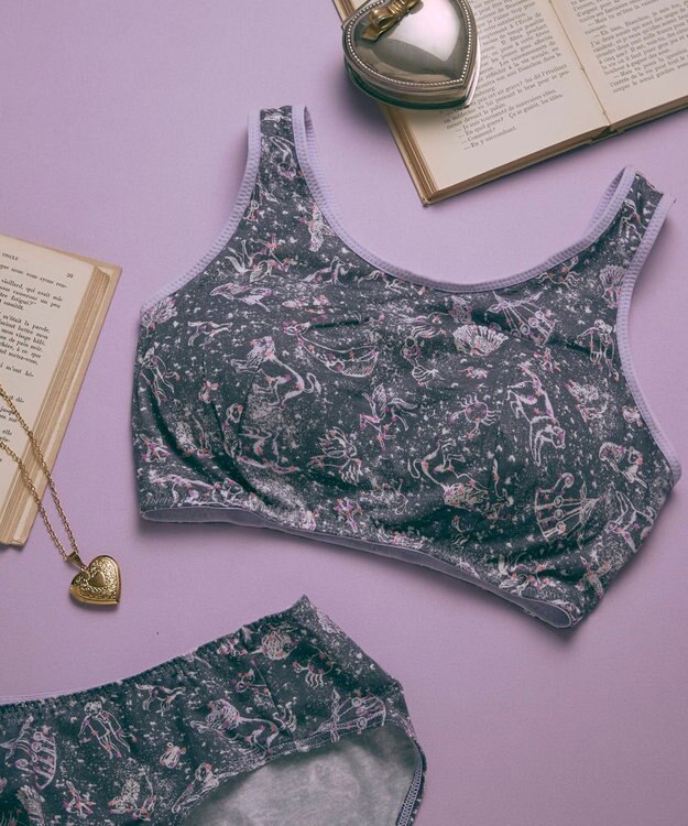 une nana cool MADEWITHLIBERTYFABRICナイトアップブラ ダークグレー