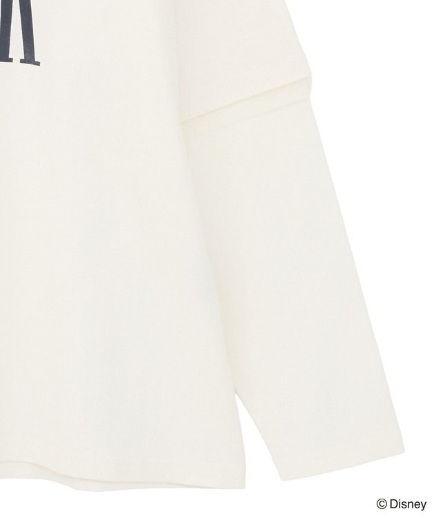 Green Parks ミッキー＆フレンズ／レイヤードプリントロングＴシャツ Ivory