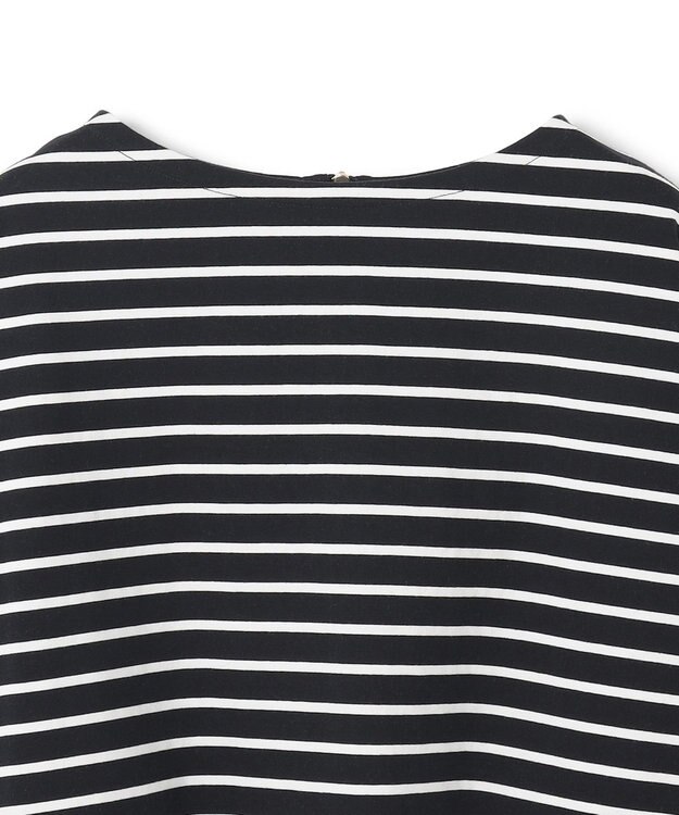 UNFILO バックZIP ボーダーT ブラック×オフ