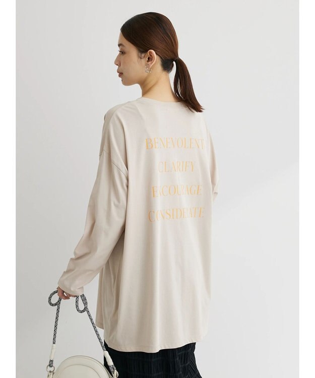 Green Parks シアーバックロゴチュニック Light Beige