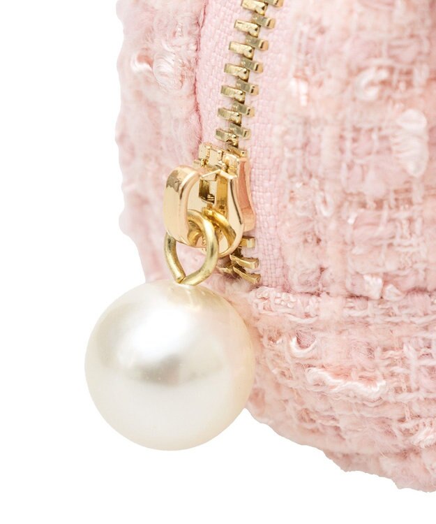 Maison de FLEUR ツイードグログランリボンロングポーチ Light Pink