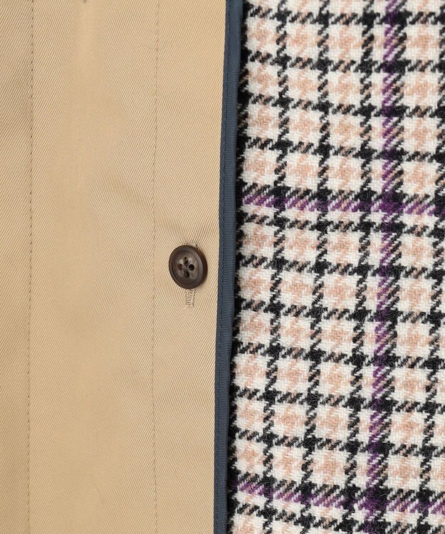 J.PRESS LADIES S 60/2コンパクトギャバ ステンカラーコート ベージュ系