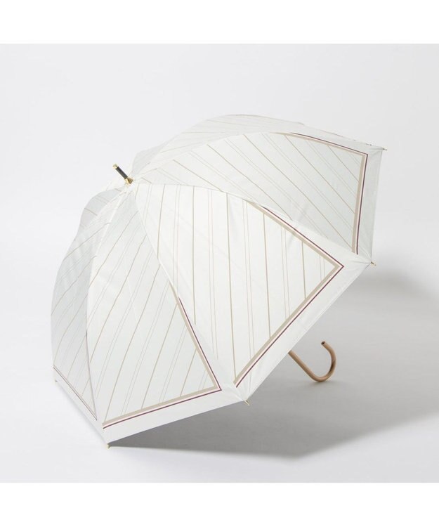 UNBILLION cache nez / ストライプスカーフプリントバルーンショートパラソル ホワイト