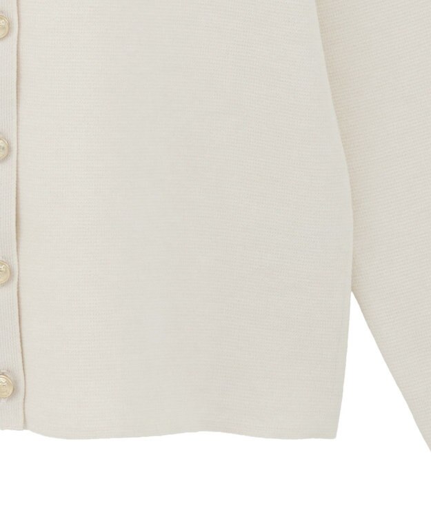 AMERICAN HOLIC ワンポイントロゴクルーカーディガン Ivory