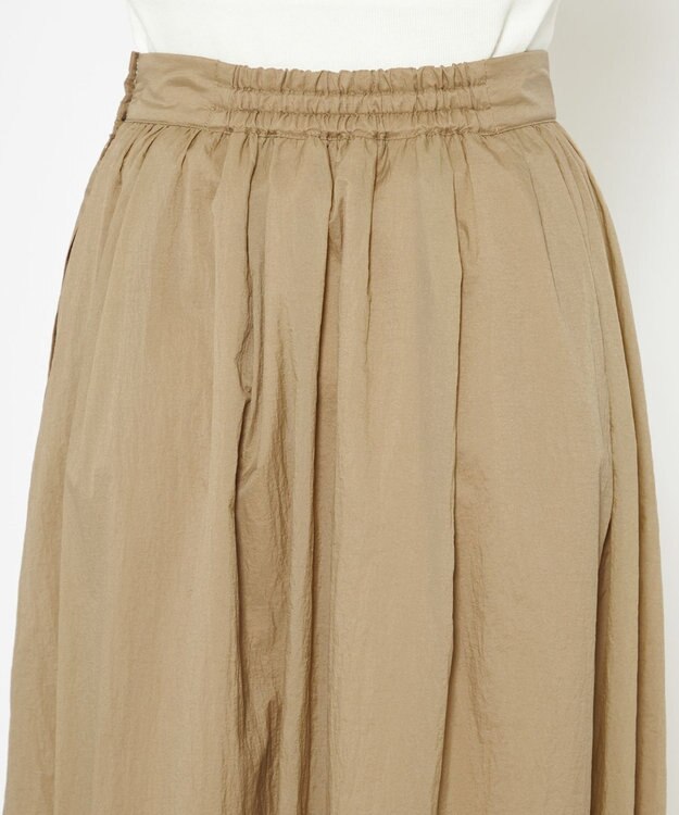 uncrave 【撥水・洗濯機洗い可】シアープルーフナイロン フレアスカート（uncrave STANDARD） ベージュ