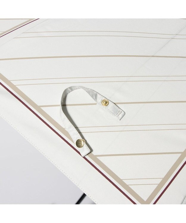 UNBILLION cache nez / ストライプスカーフプリントバルーンショートパラソル ホワイト