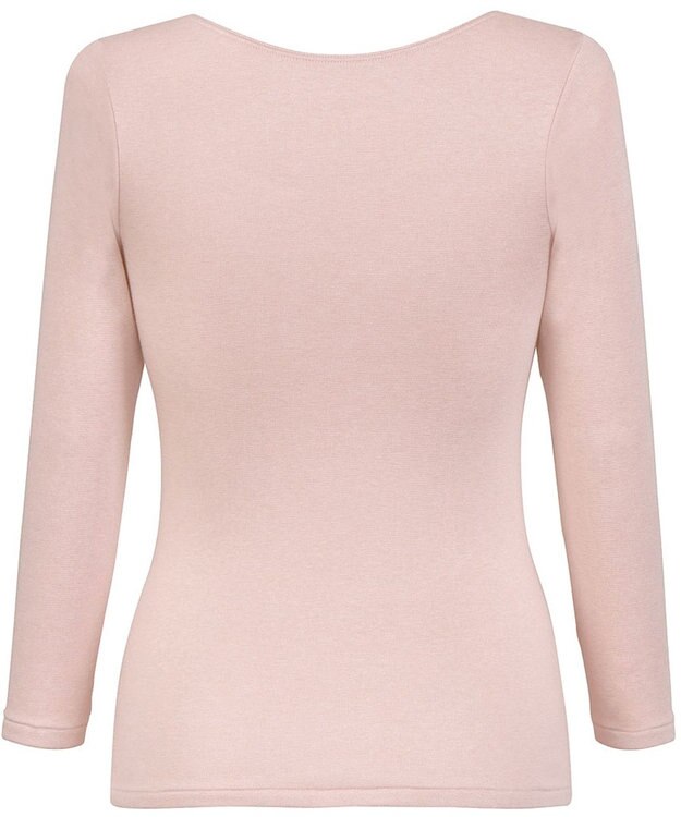 Wing あったかインナー　【ラクのびサーモ】　裏起毛　綿混　８分袖　ウイング／ワコール　EL6811 シェルピンク