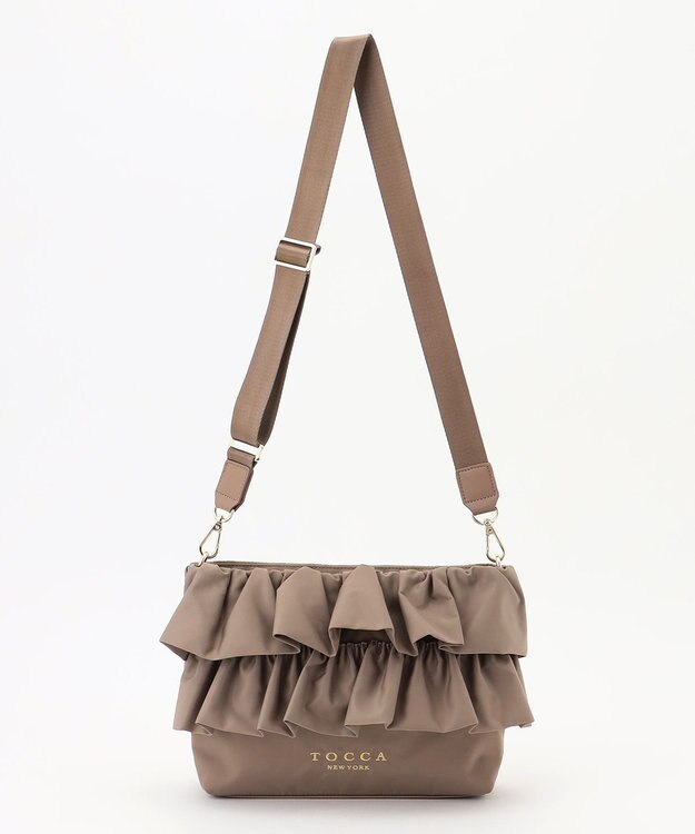 TOCCA 【美人百花掲載】【新色登場】FRILL POCHETTE ポシェット ベージュ系