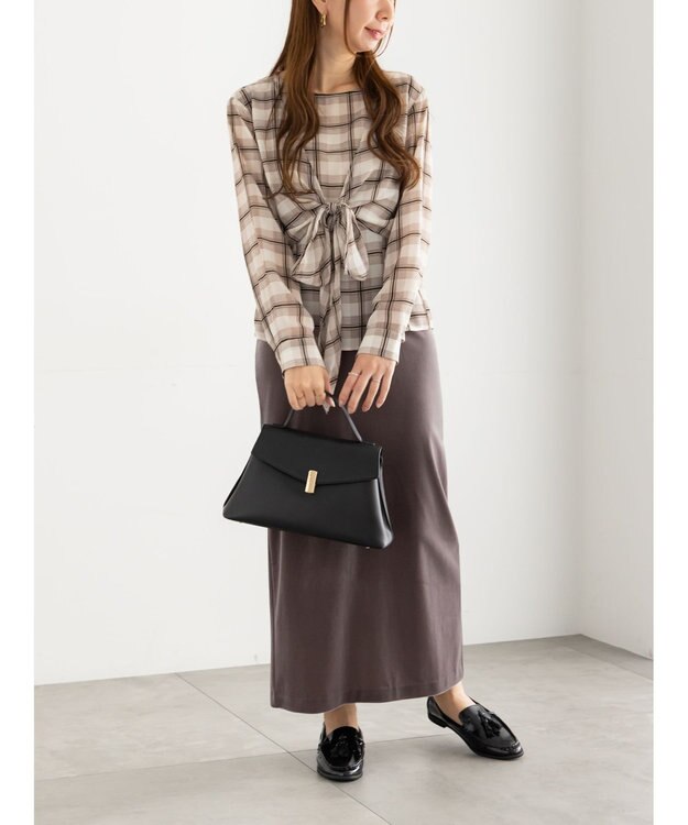 Te chichi ベロアナロースカート《2025Autumn catalog vol.2 item》 グレー