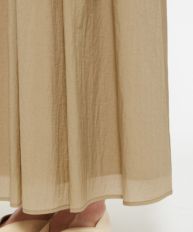 uncrave 【撥水・洗濯機洗い可】シアープルーフナイロン フレアスカート（uncrave STANDARD） ベージュ