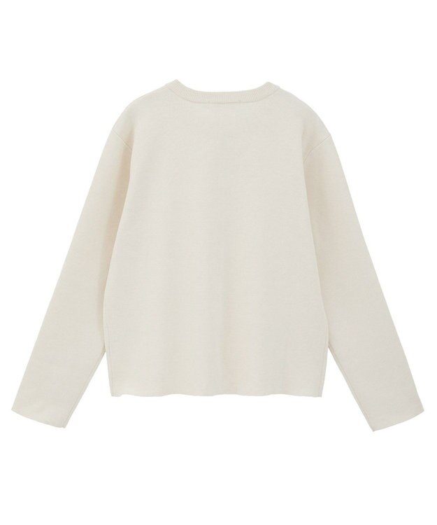 AMERICAN HOLIC ワンポイントロゴクルーカーディガン Ivory