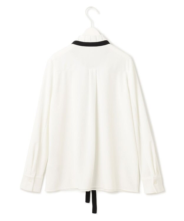 ICB 【洗える】マラボーテジョーゼット デザインカットソー オフホワイト系