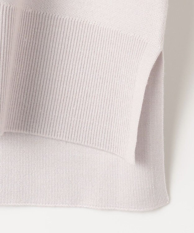 組曲 【WEB限定】袖フリル付きニットプルオーバー ライトグレー系