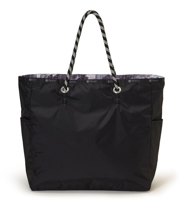 LeSportsac LARGE 2 WAY TOTE/2ウェイブラック/グレーカモ 2ウェイブラック/グレーカモ