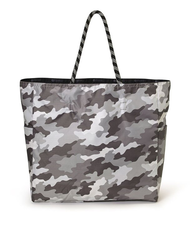 LeSportsac LARGE 2 WAY TOTE/2ウェイブラック/グレーカモ 2ウェイブラック/グレーカモ
