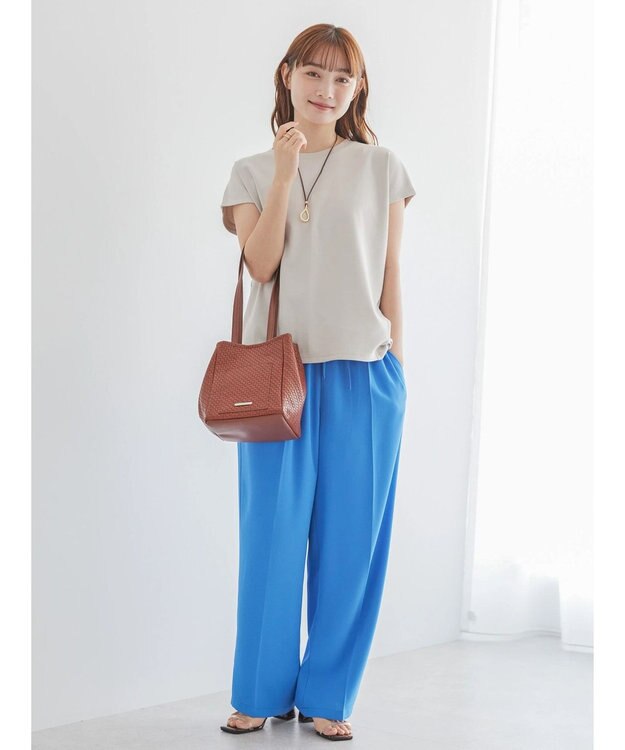 AMERICAN HOLIC キレイＣｏｔｔｏｎフレンチスリーブカットプルオーバー Gray Beige